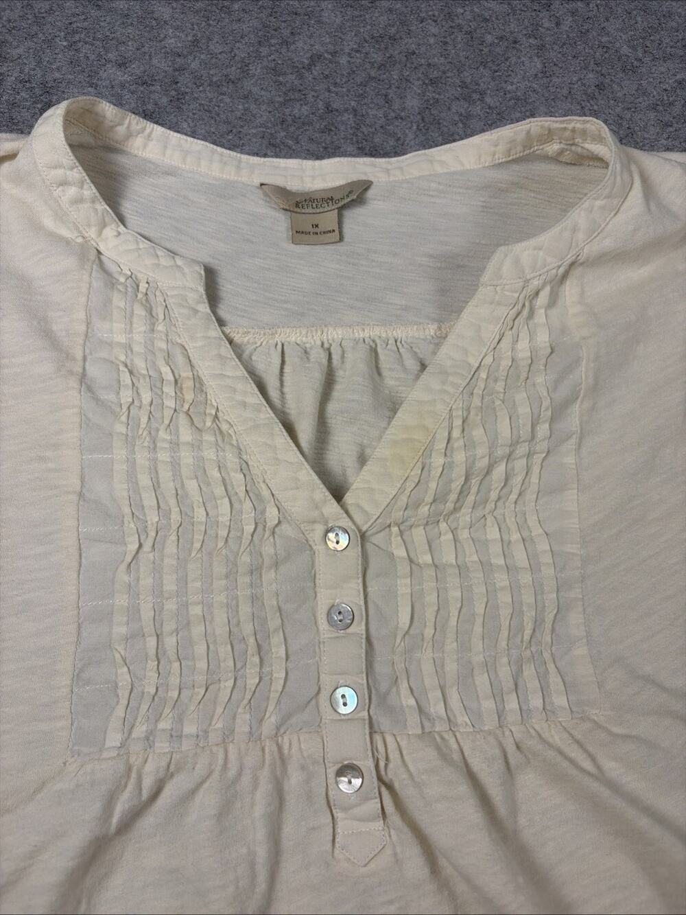 Women Natural Reflection Blouse Size 1x